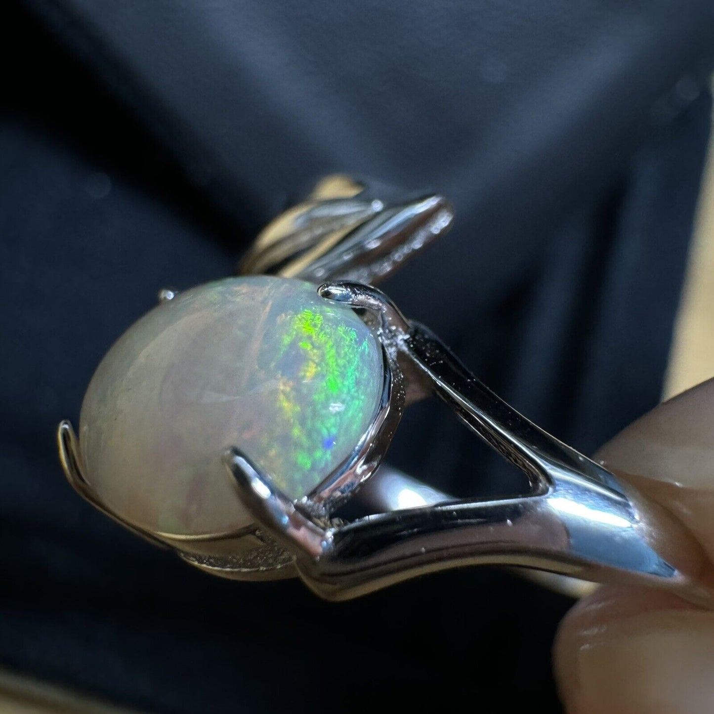 Ring $180 Opal Piece with Beautiful Colour C1-2216