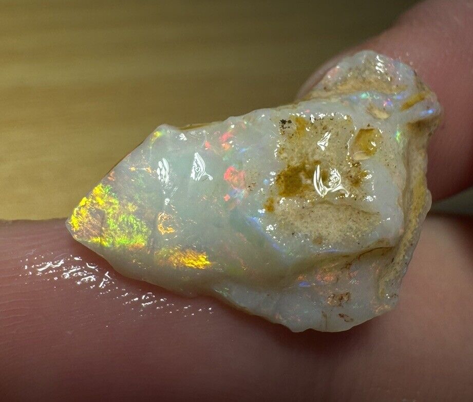 6.7 Carats Solid Rough Coober Pedy Opal Piece with Beautiful Colour C1
