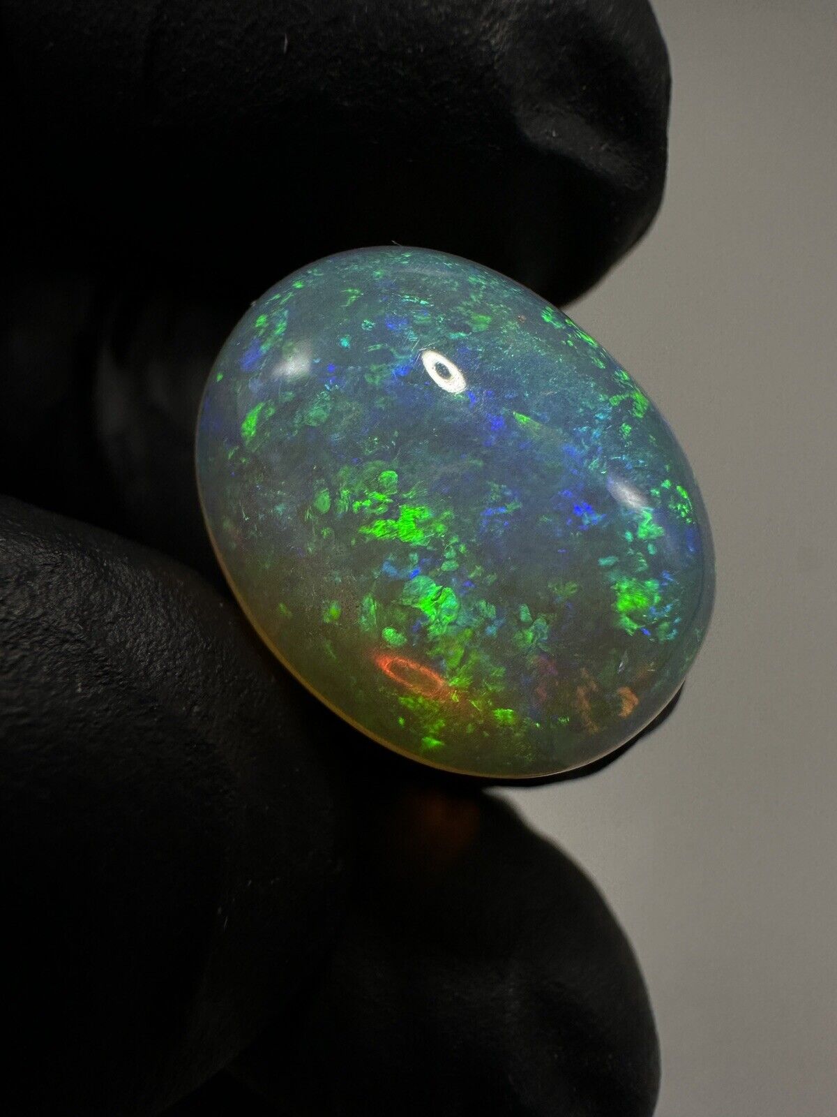 9.2 carats Crystal Opal cut stone Gem grade High Dome Oval With Beautiful Bright Colors