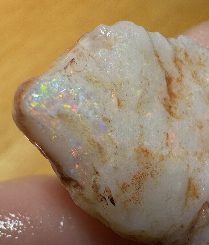 8.6 Carats Solid Rough Coober Pedy Opal Piece with Beautiful Colour B1 shell
