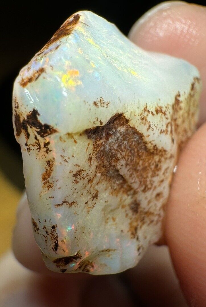 12.3 Carats Solid Rough Coober Pedy Opal Piece with Beautiful Colour B1