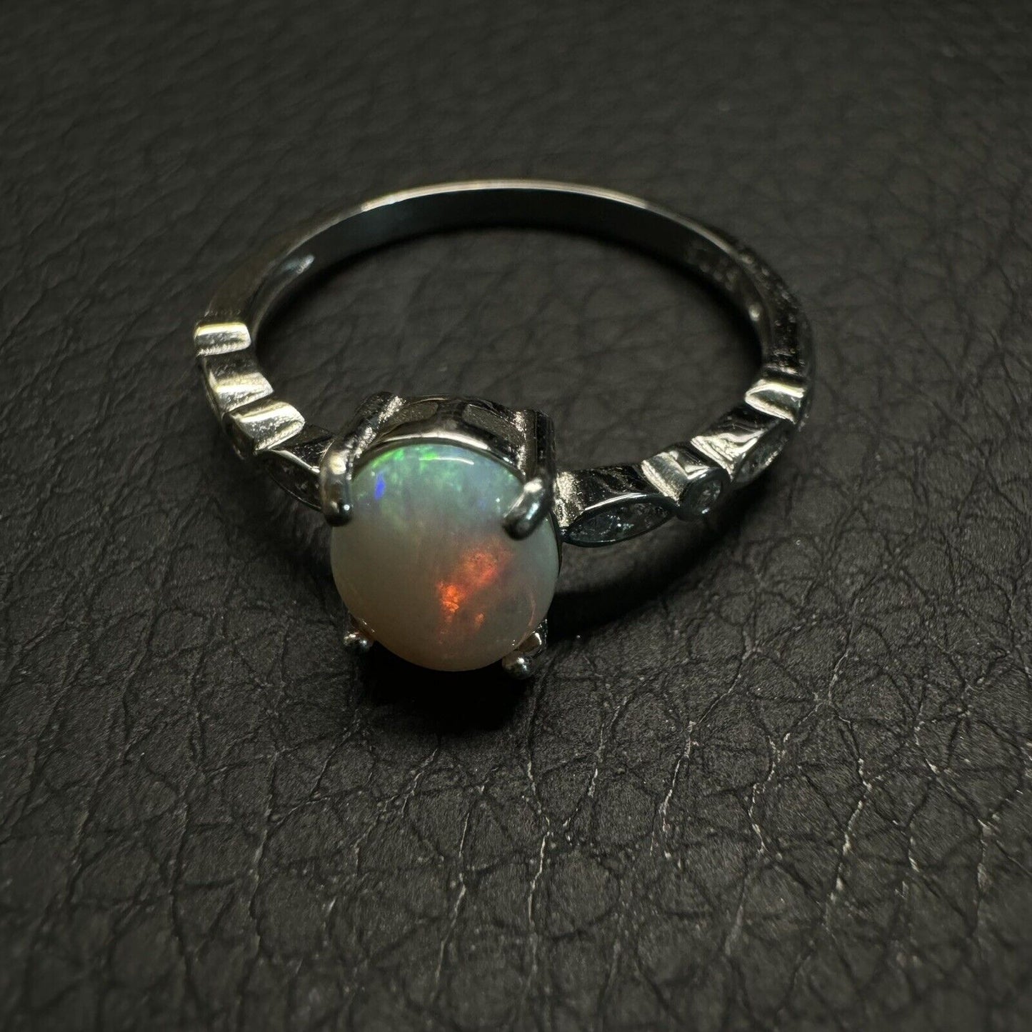 Ring $180 Opal Piece with Beautiful Colour C1-2211