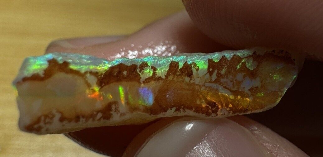 6.4 Carats Solid Rough Coober Pedy Opal Piece with Beautiful Colour C1