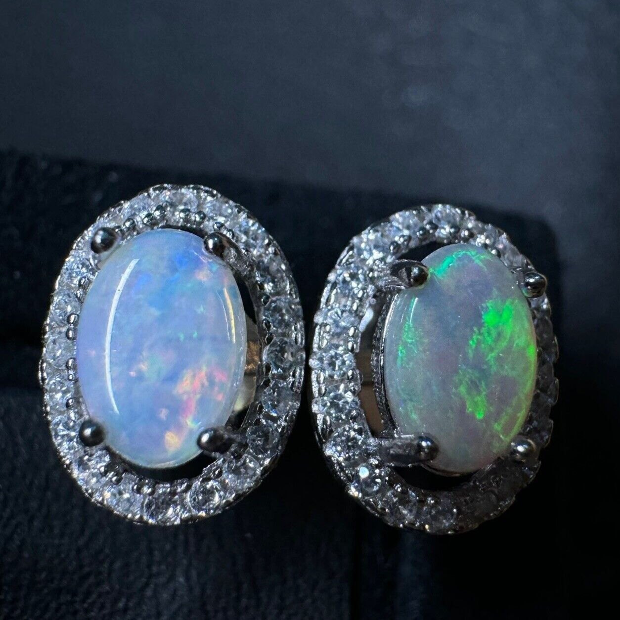 Earstuds Opal Pairs with Beautiful Colour C1-2220