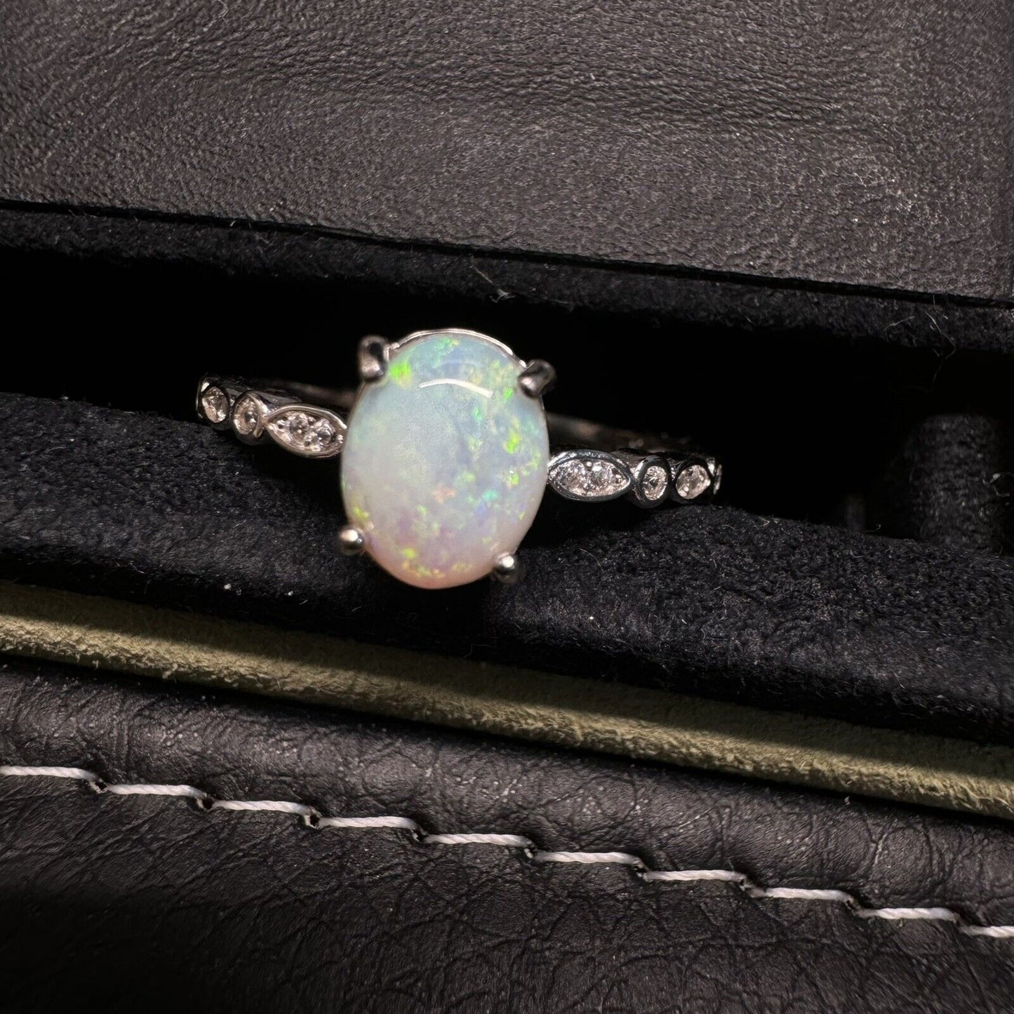 Ring $180 Opal Piece with Beautiful Colour C1-2211