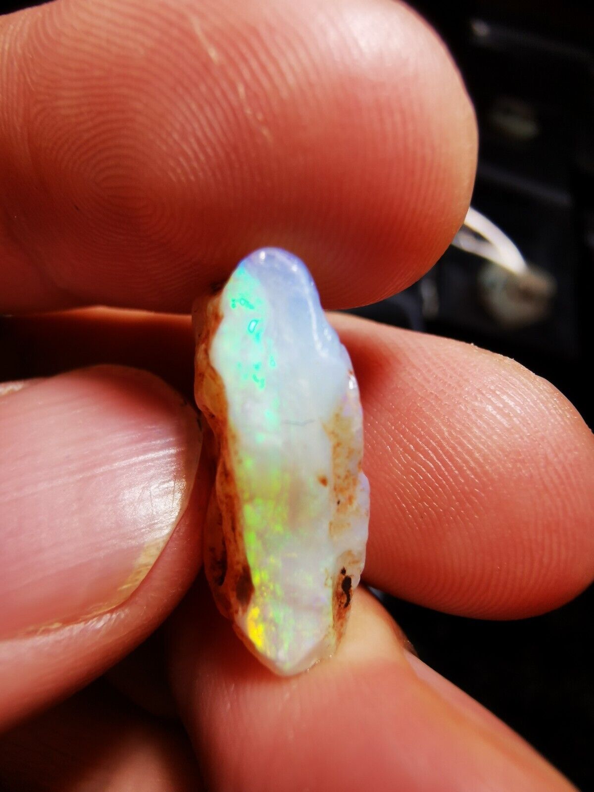 11.8 Carats Solid Rough Coober Pedy Opal Piece with Beautiful Colour