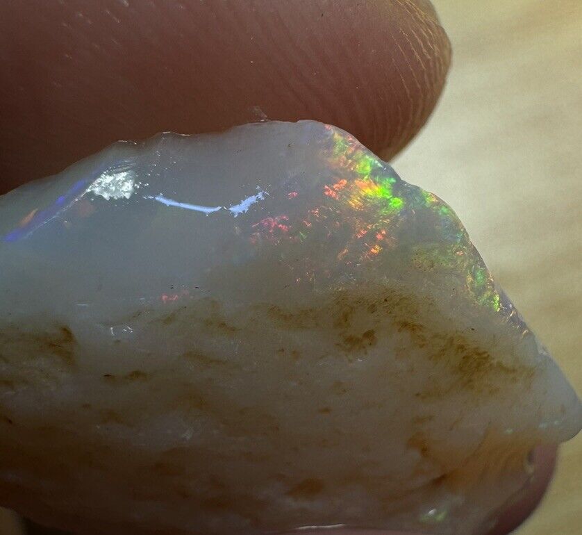 11.3 Carats Solid Rough Coober Pedy Opal Piece with Beautiful Colour B1
