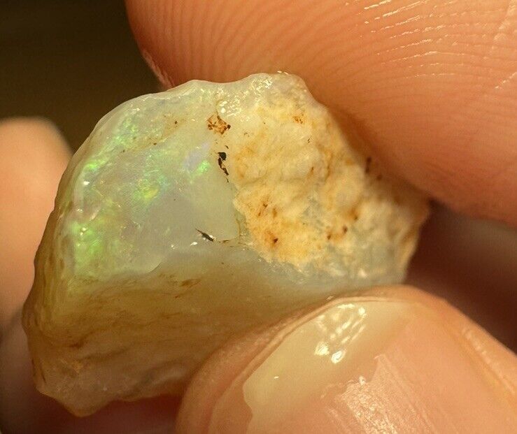 8.5 Carats Solid Rough Coober Pedy Opal Piece with Beautiful Colour B1