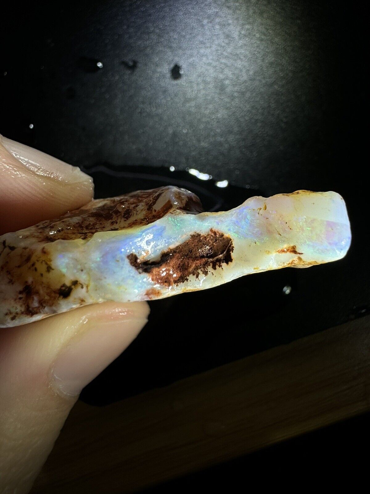 63.5 Carats Solid Rough Coober Pedy Opal Piece with Beautiful Colour B1