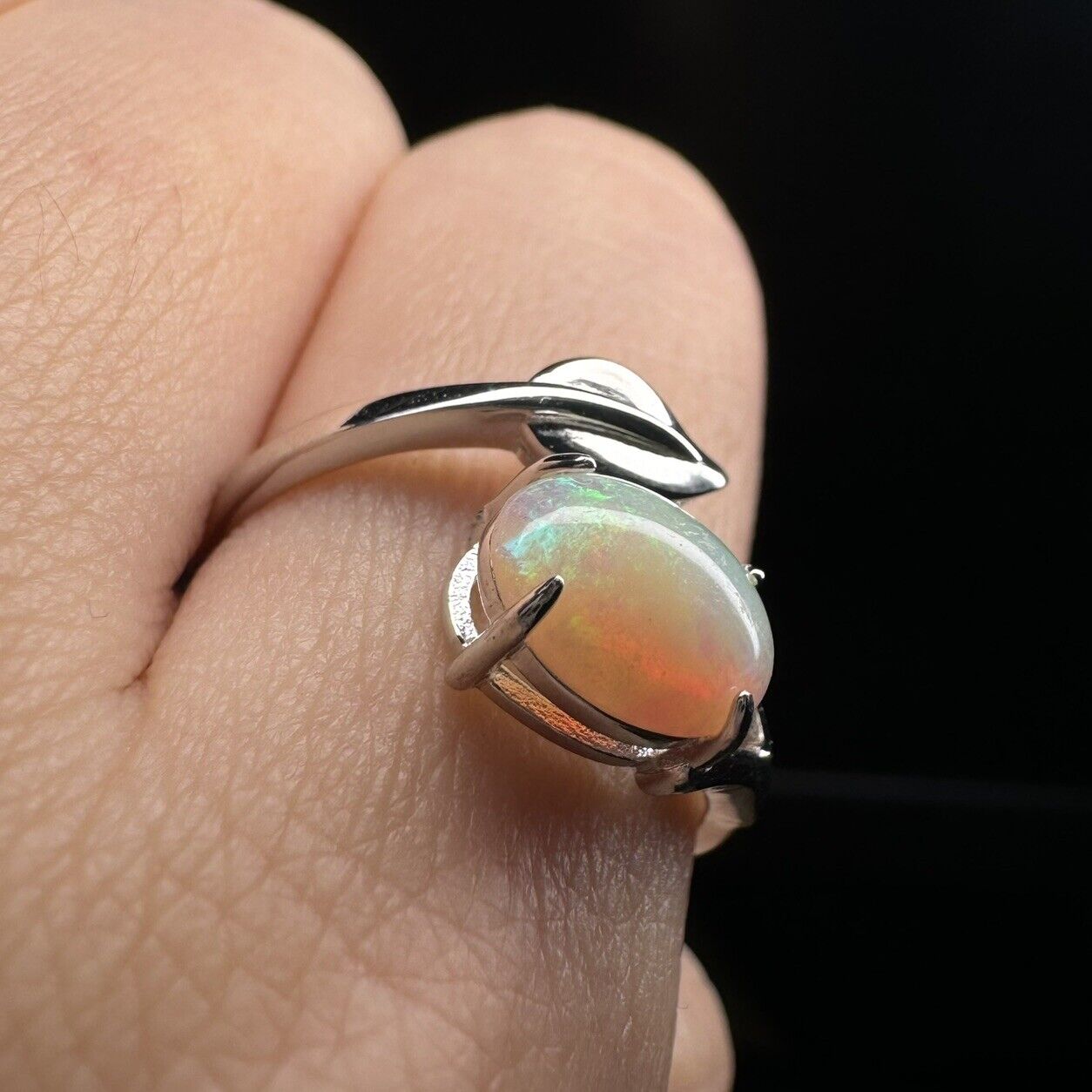 Ring $180 Opal Piece with Beautiful Colour C1-2216