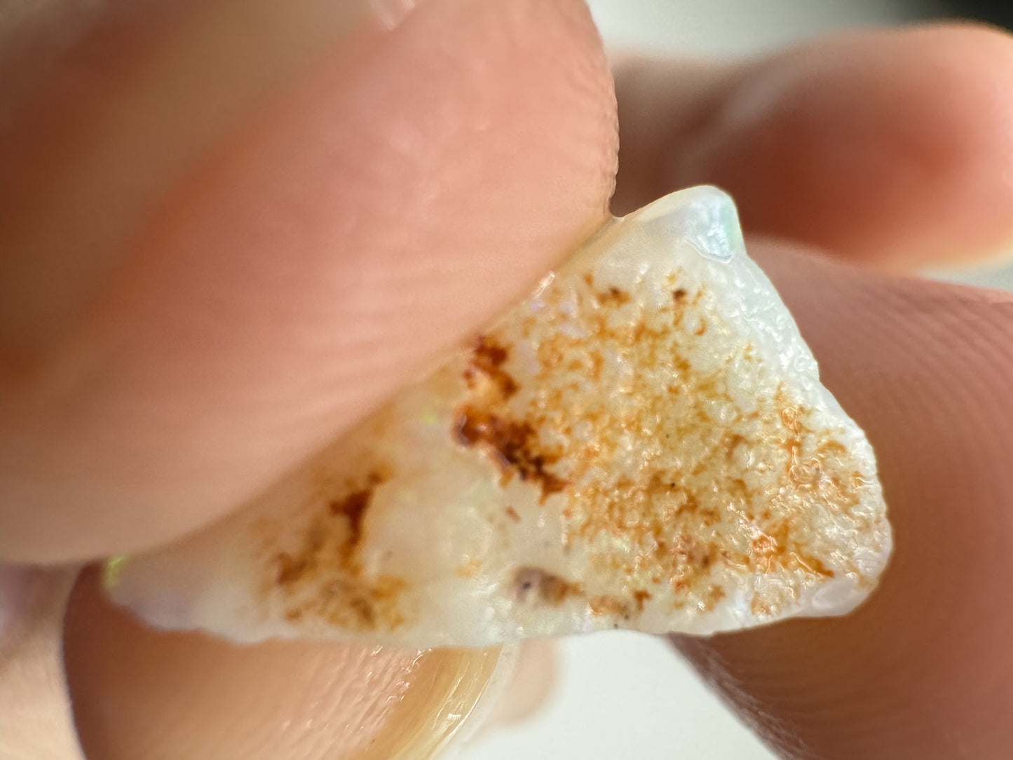 3.3 Carats Solid Rough Coober Pedy Opal Piece with Beautiful Colour