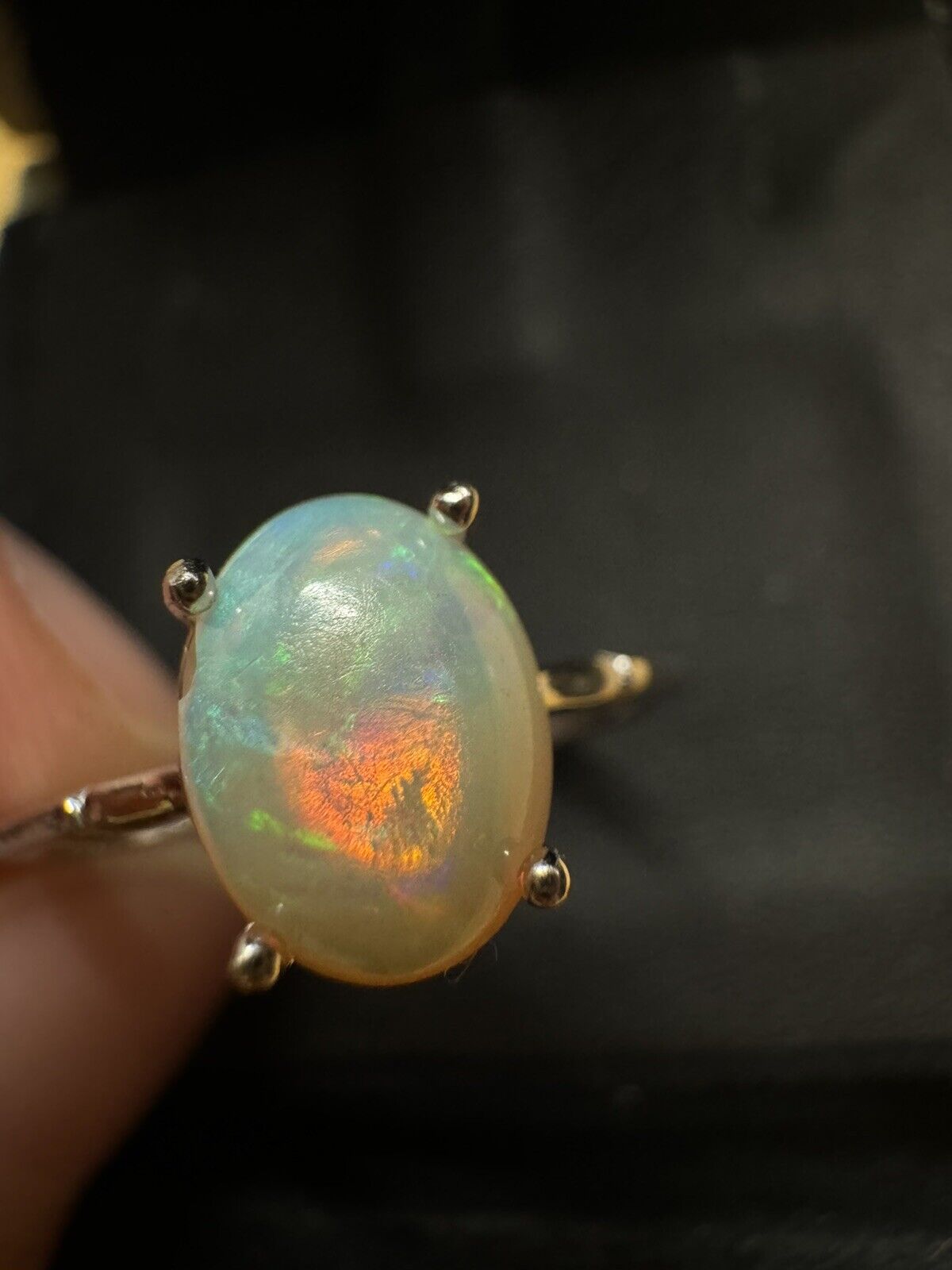 Ring $180 Opal Piece with Beautiful Colour C1-2202