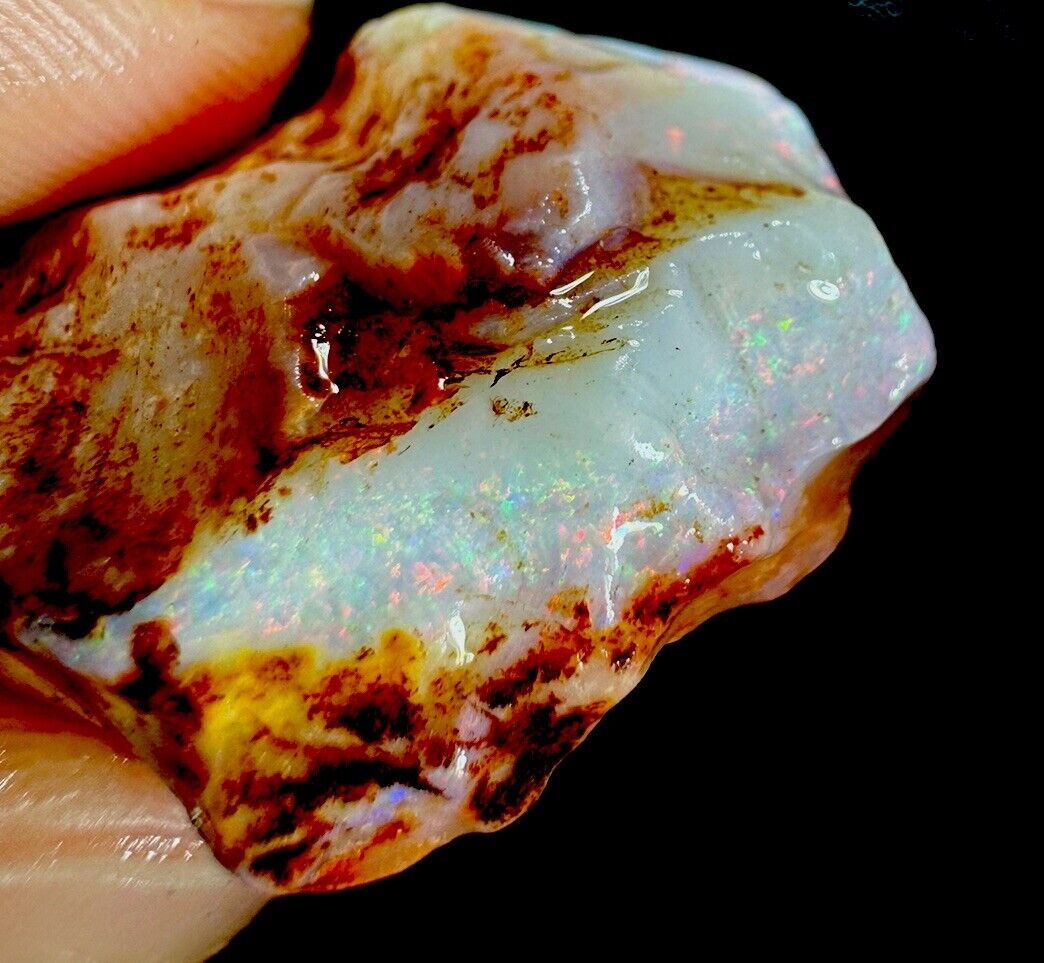 58.2 Carats Solid Rough Coober Pedy Opal Piece with Beautiful Colour B1