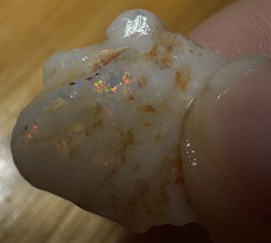 8.6 Carats Solid Rough Coober Pedy Opal Piece with Beautiful Colour B1 shell