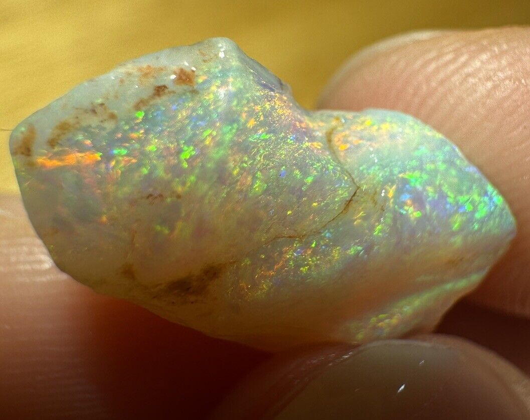 5.3 Carats Solid Rough Coober Pedy Opal Piece with Beautiful Colour B1