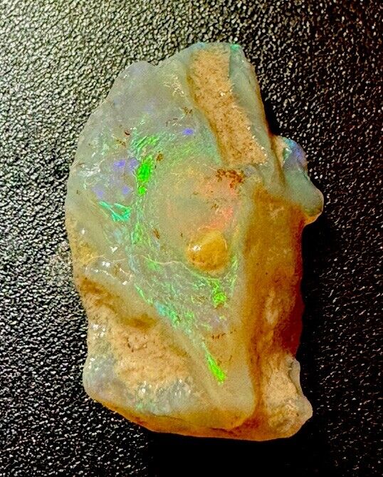 6.6 Carats Solid Rough Coober Pedy Opal Piece with Beautiful Colour