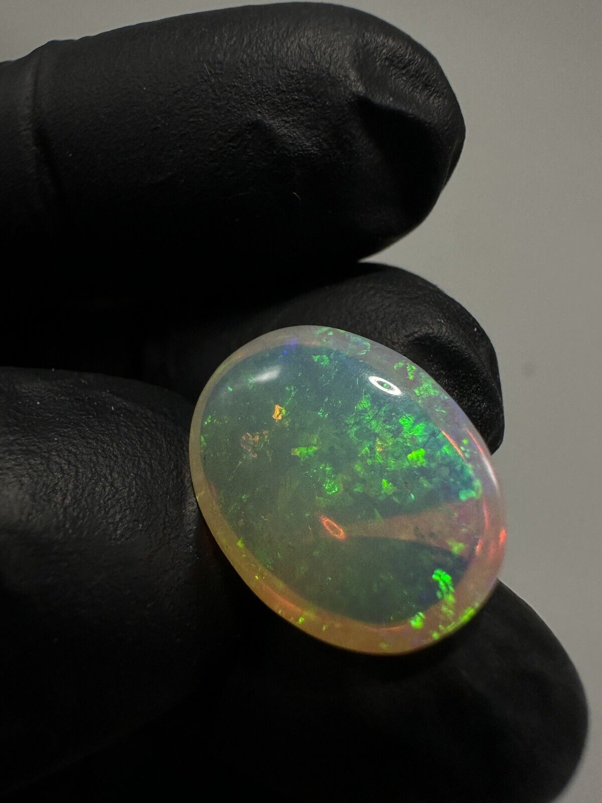 9.2 carats Crystal Opal cut stone Gem grade High Dome Oval With Beautiful Bright Colors
