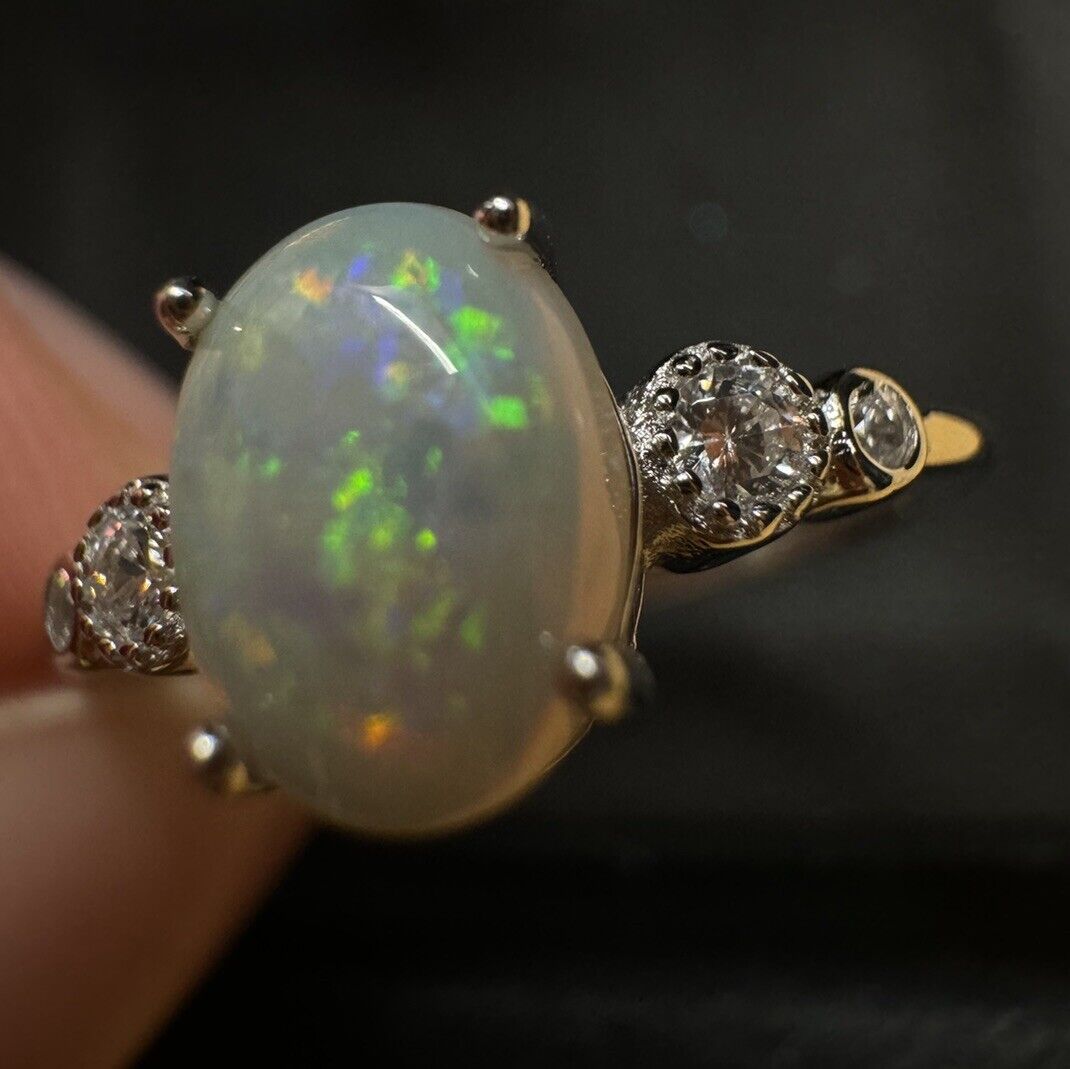 Ring $180 Opal Piece with Beautiful Colour C1-2203