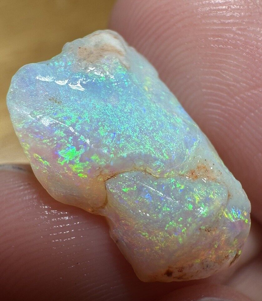 5.3 Carats Solid Rough Coober Pedy Opal Piece with Beautiful Colour B1