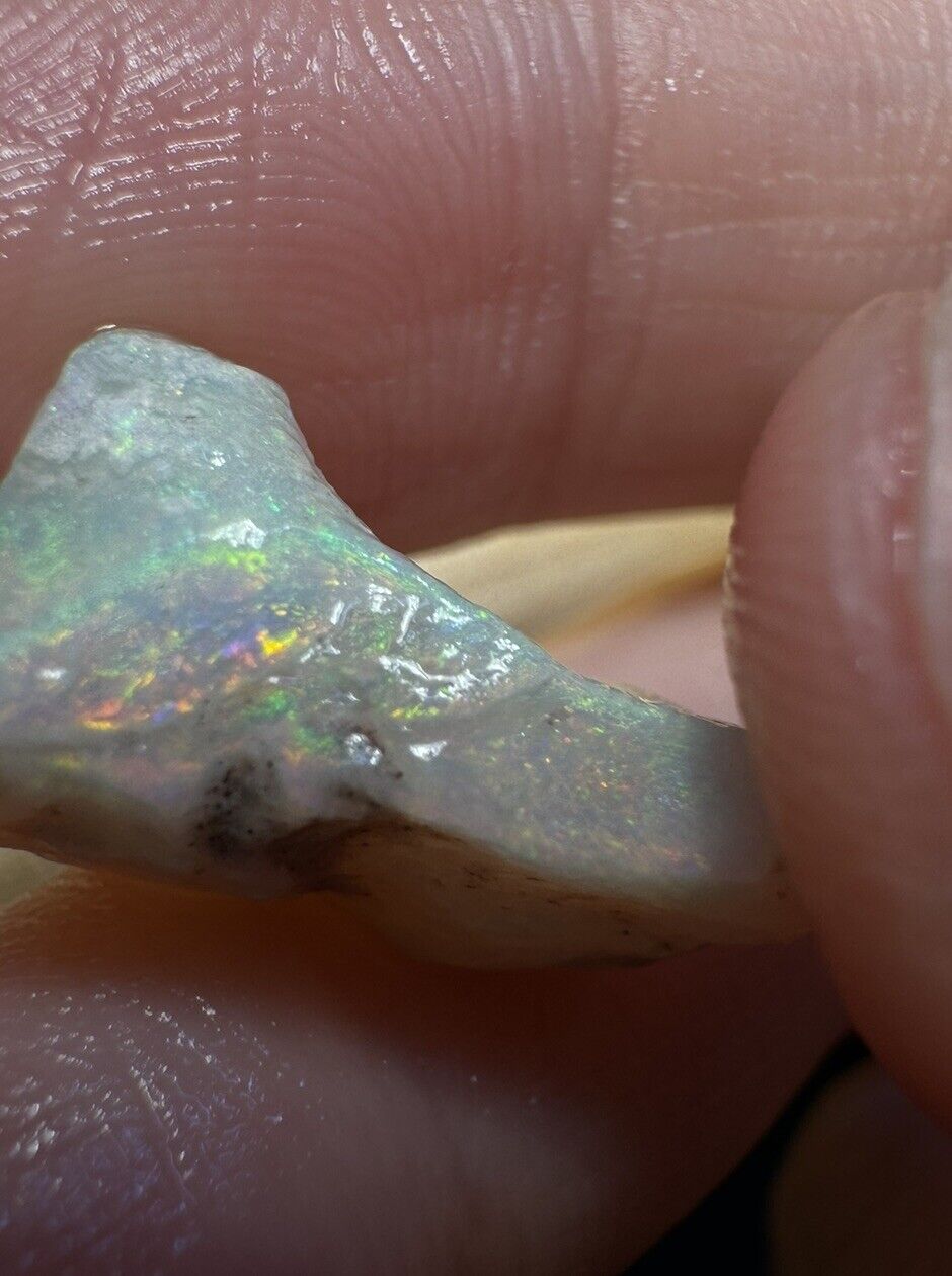 7.15Carats Solid Rough Coober Pedy Opal Piece with Beautiful Colour B1
