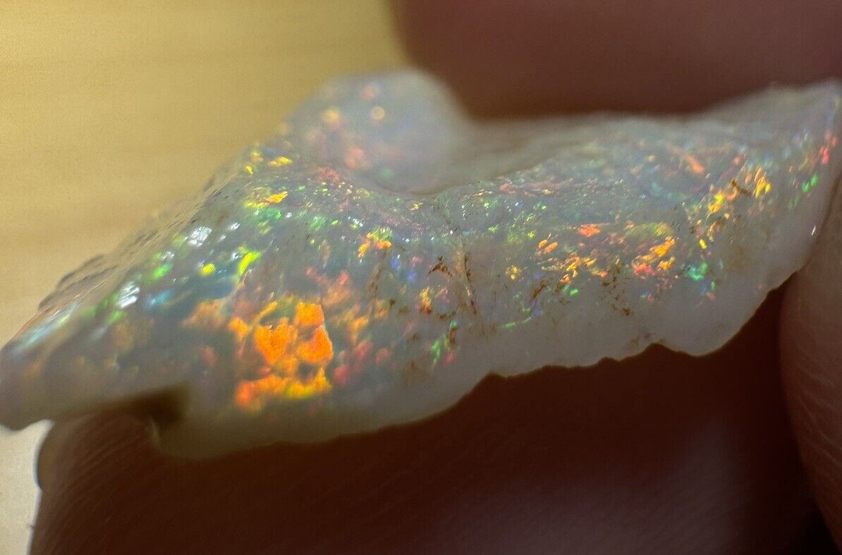 6 Carats Solid Rough Coober Pedy Opal Piece with Beautiful Colour C1