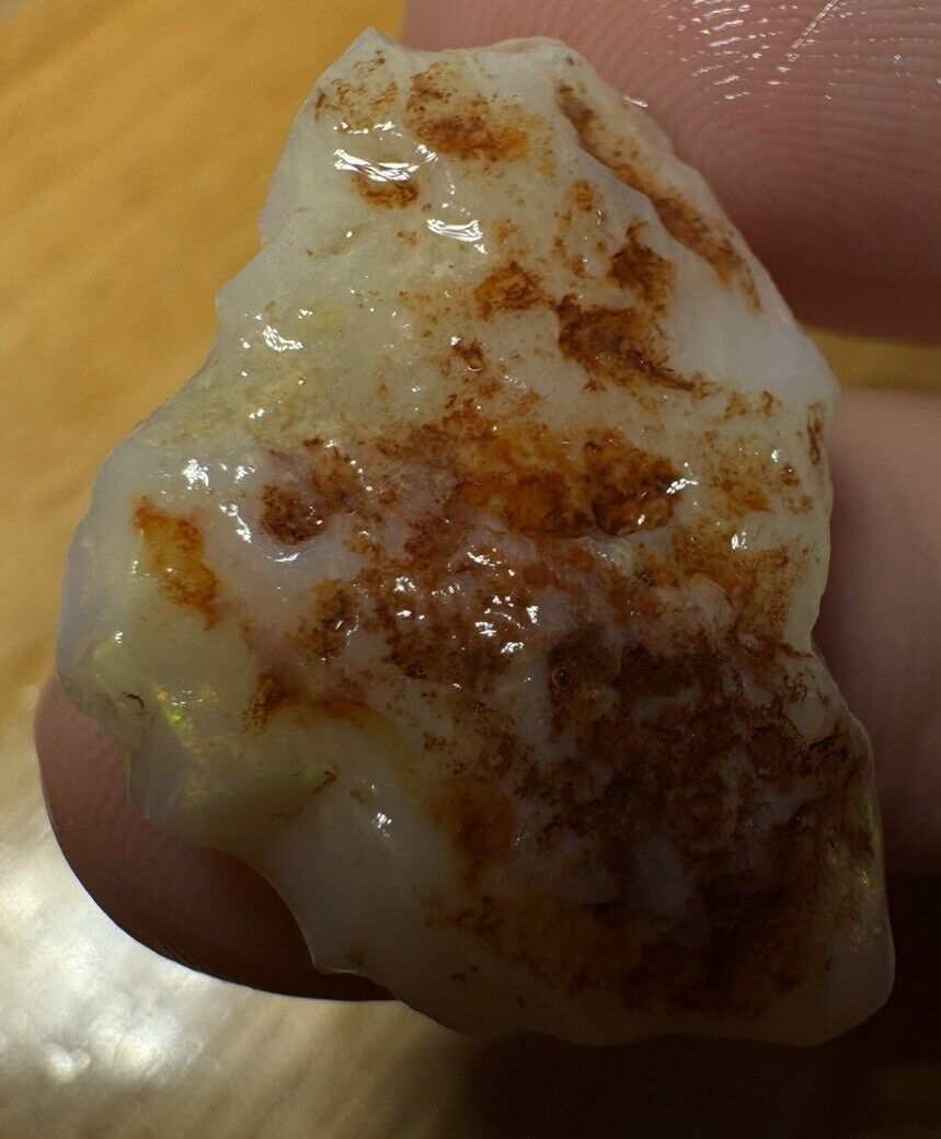 8.6 Carats Solid Rough Coober Pedy Opal Piece with Beautiful Colour B1 shell