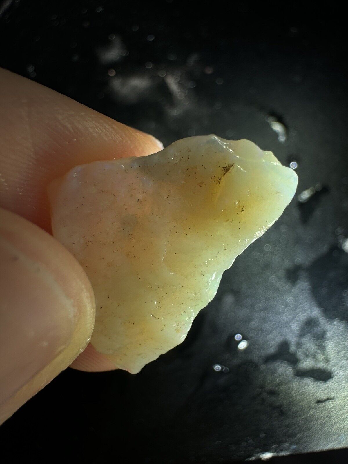 6.6 Carats Solid Rough Coober Pedy Opal Piece with Beautiful Colour B1
