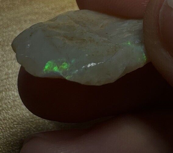 11.3 Carats Solid Rough Coober Pedy Opal Piece with Beautiful Colour B1