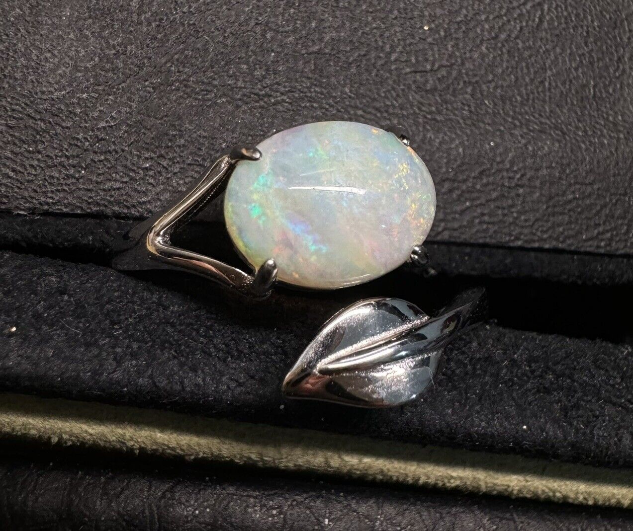 Ring $180 Opal Piece with Beautiful Colour C1-2216