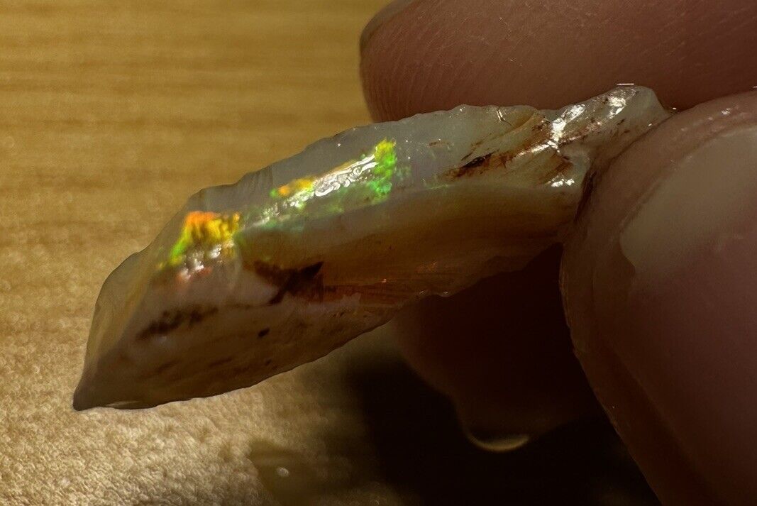 5.7 Carats Solid Rough Coober Pedy Opal Piece with Beautiful Colour C1