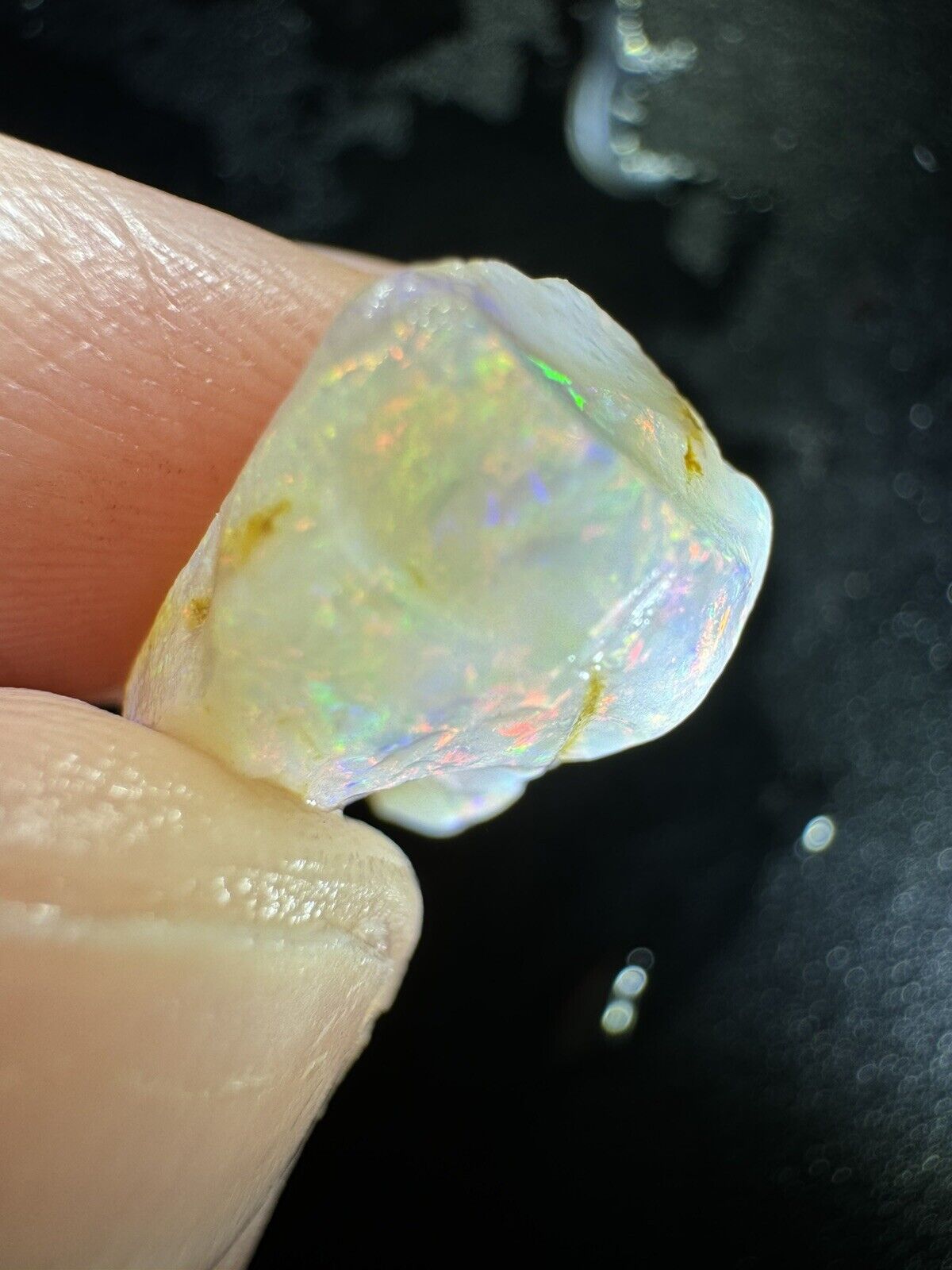 7.8 Carats Solid Rough Coober Pedy Opal Piece with Beautiful Colour B1