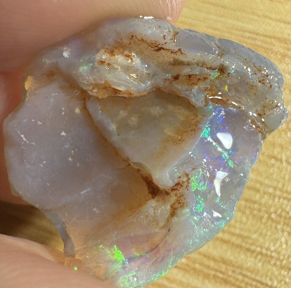 14.1 Carats Solid Rough Coober Pedy Opal Piece with Beautiful Colour