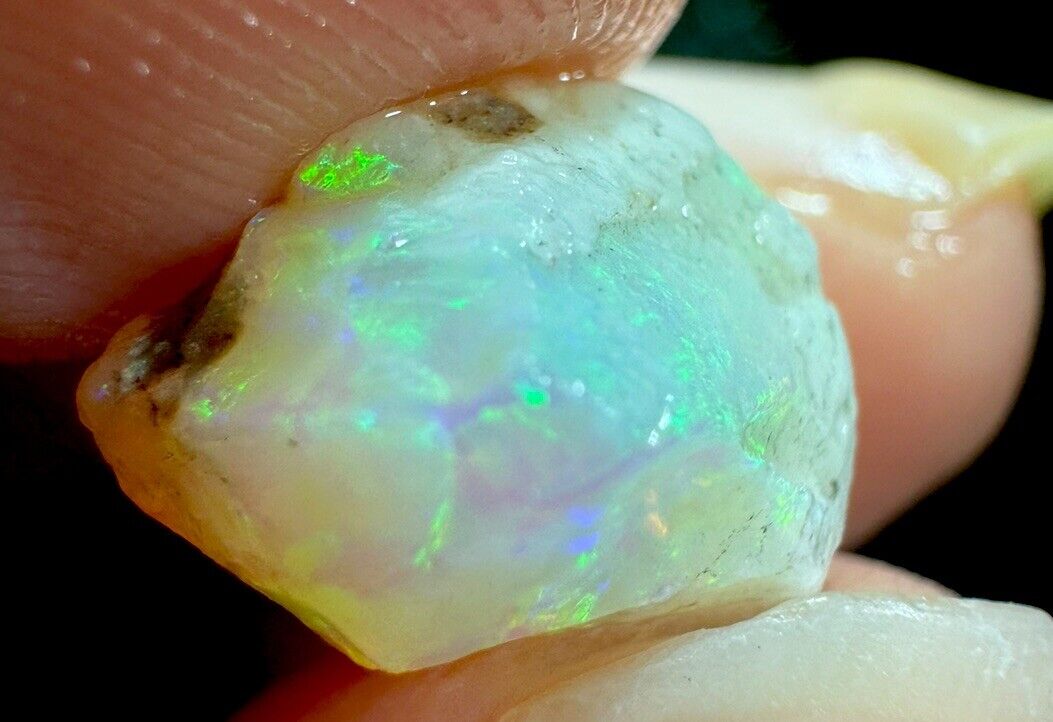 5.2 Carats Solid Rough Coober Pedy Opal Piece with Beautiful Colour