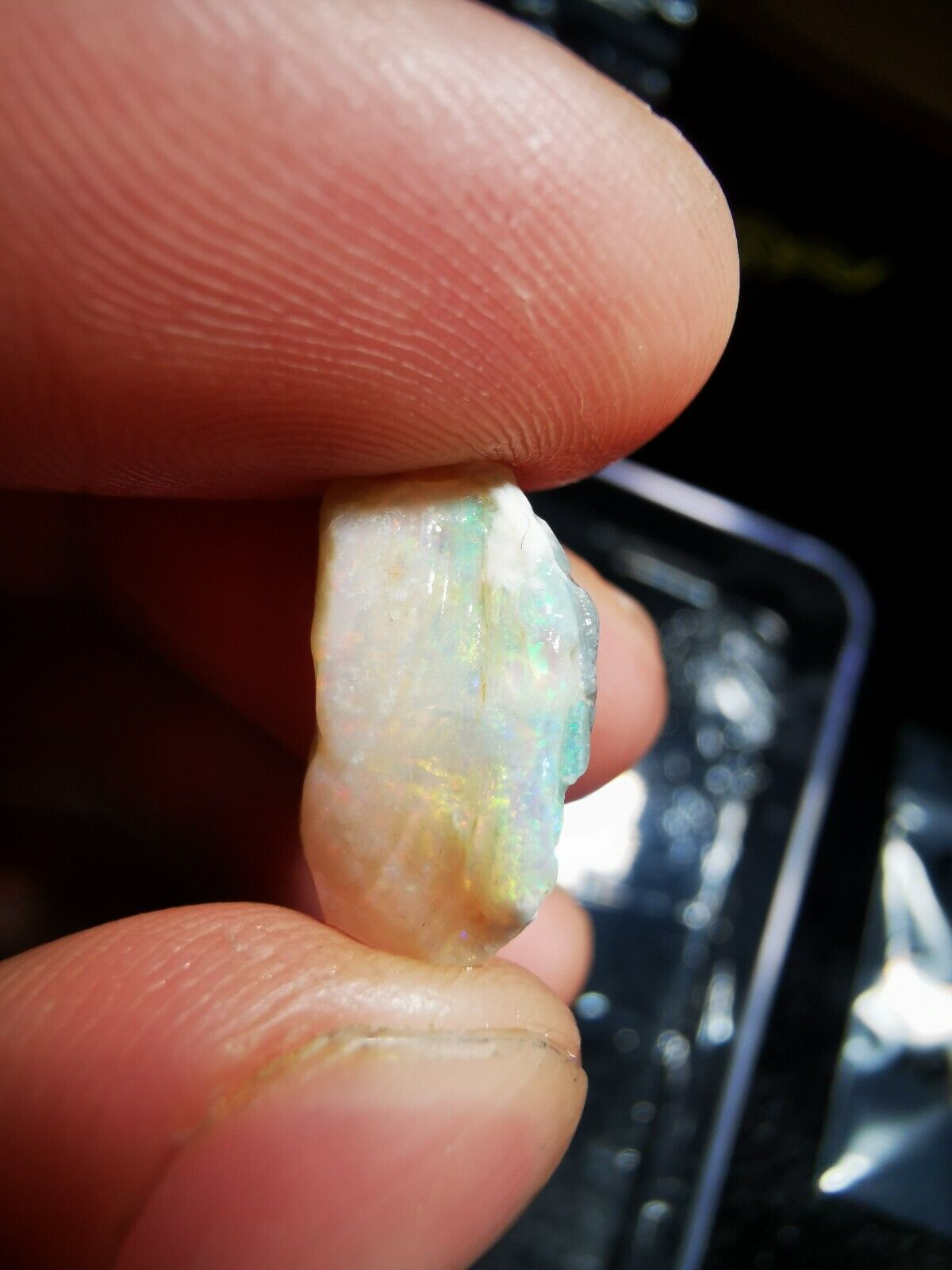 6.6 Carats Solid Rough Coober Pedy Opal shell with Beautiful Colour