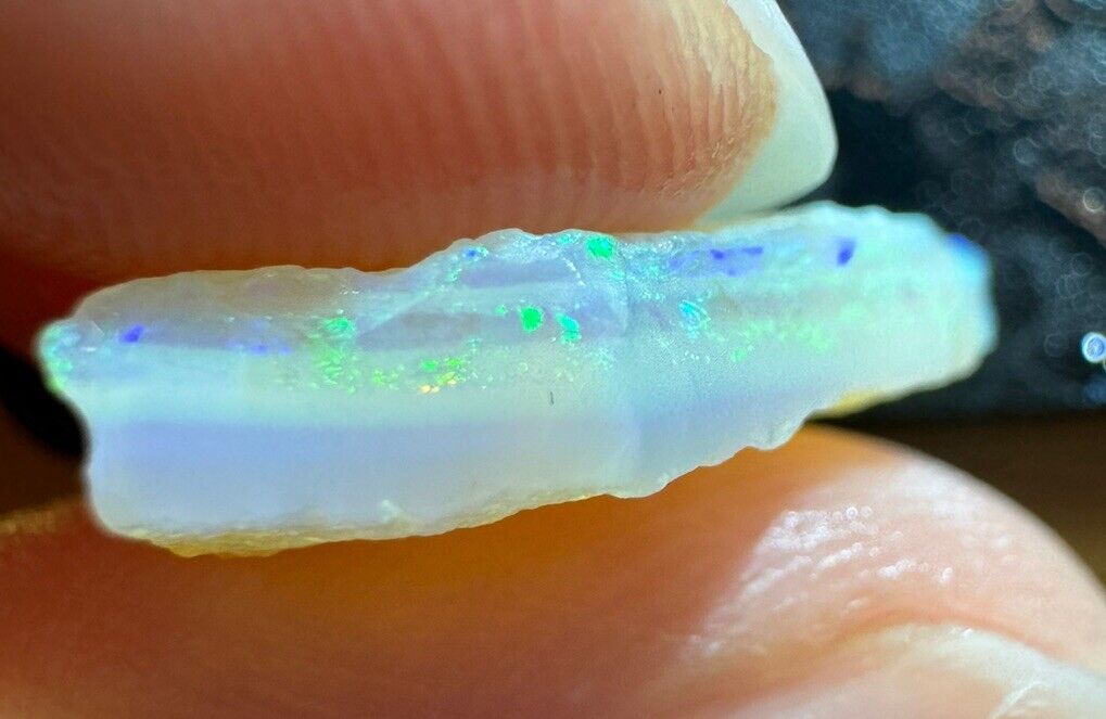 6 Carats Solid Rough Coober Pedy Opal Piece with Beautiful Colour