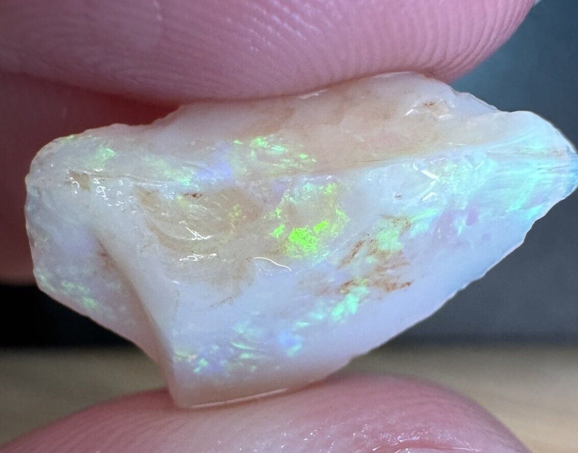 5.8 Carats Solid Rough Coober Pedy Opal Piece with Beautiful Colour