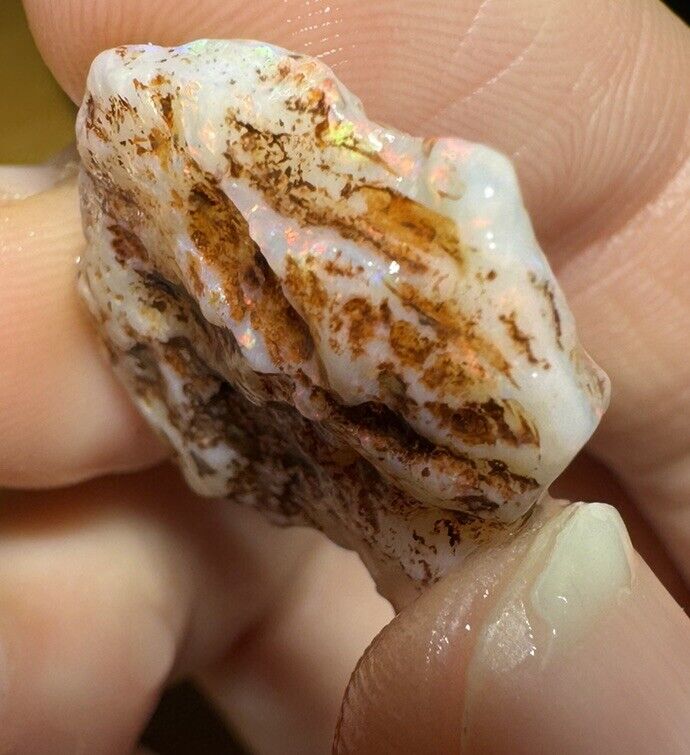 12.3 Carats Solid Rough Coober Pedy Opal Piece with Beautiful Colour B1
