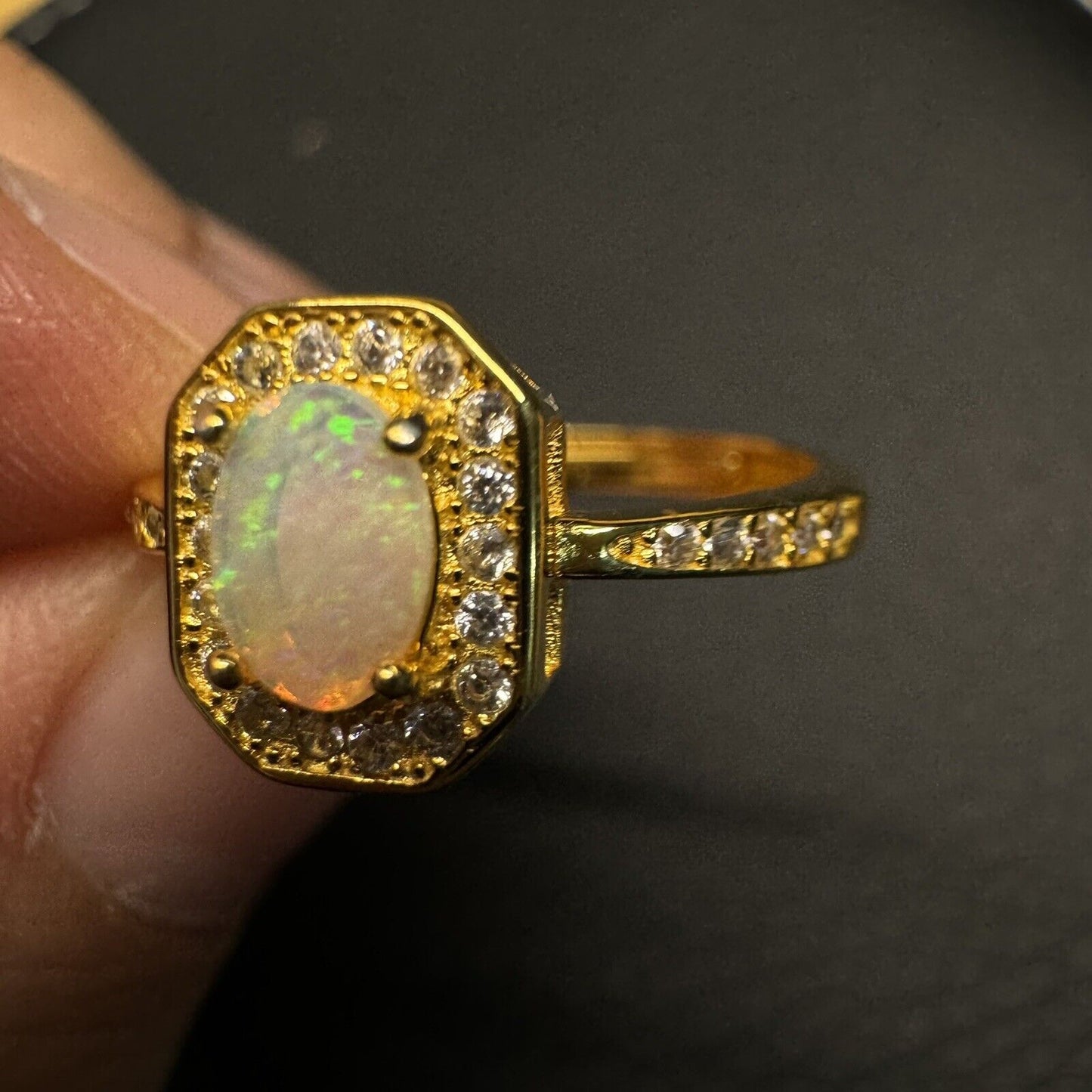 Ring $180 Opal Piece with Beautiful Colour C1-2218