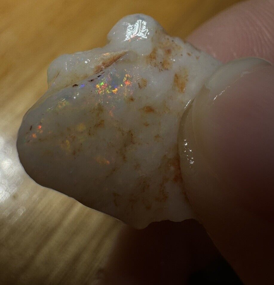 15.5 Carats Solid Rough Coober Pedy Opal Piece with Beautiful Colour B1 shell