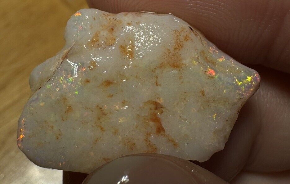 15.5 Carats Solid Rough Coober Pedy Opal Piece with Beautiful Colour B1 shell