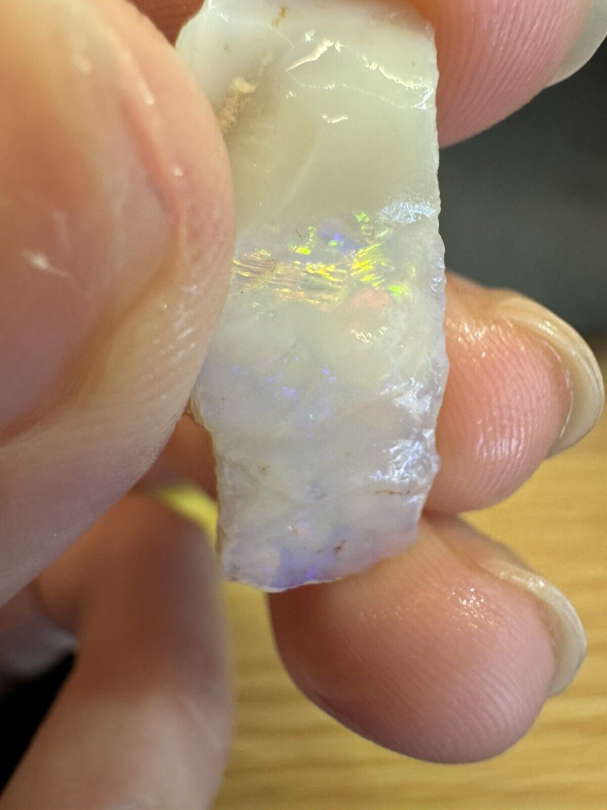 8.8 Carats Solid Rough Coober Pedy Opal Piece with Beautiful Colour