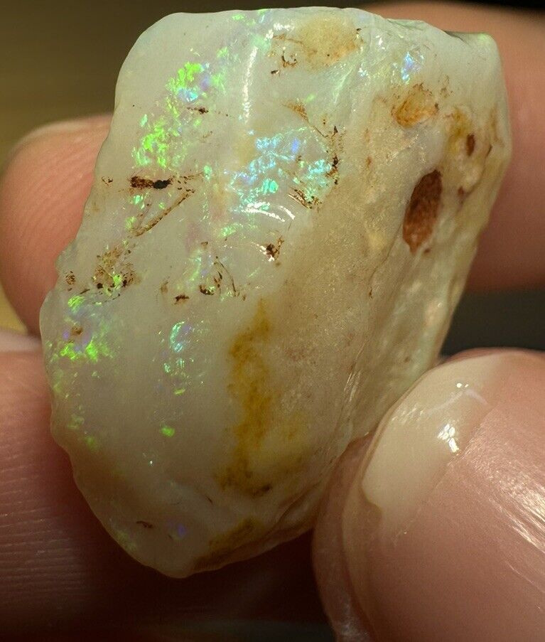16.45 Carats Solid Rough Coober Pedy Opal Piece with Beautiful Colour C1