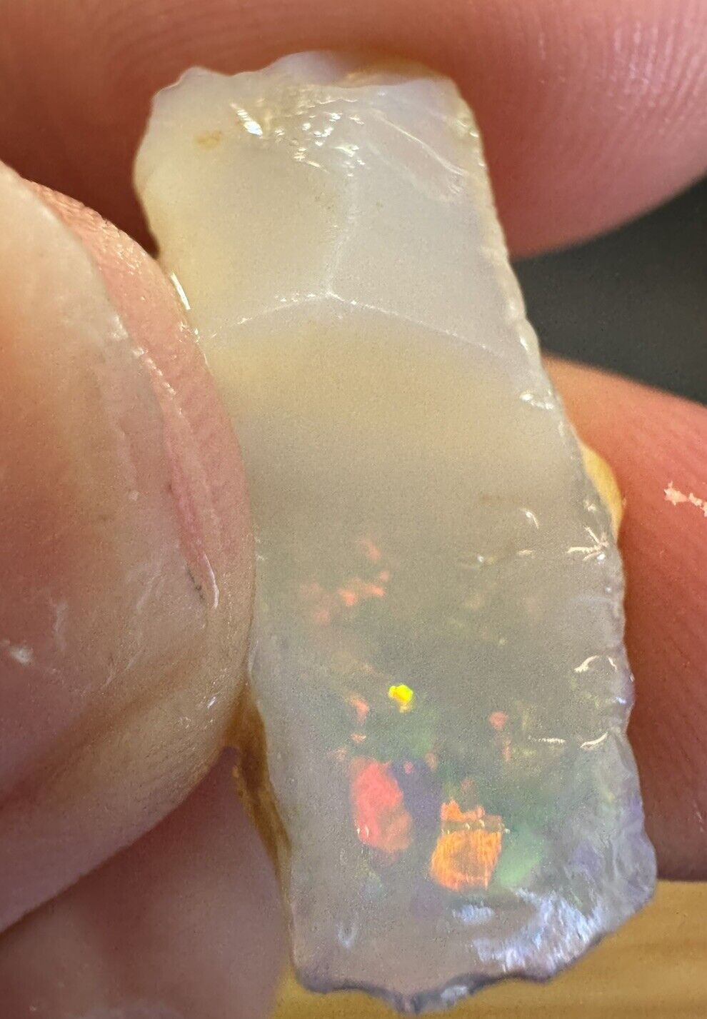 8.8 Carats Solid Rough Coober Pedy Opal Piece with Beautiful Colour