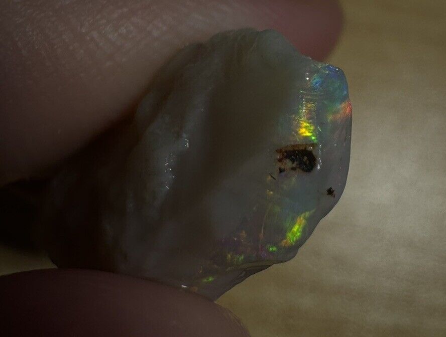 9.1 Carats Solid Rough Coober Pedy Opal Piece with Beautiful Colour B1