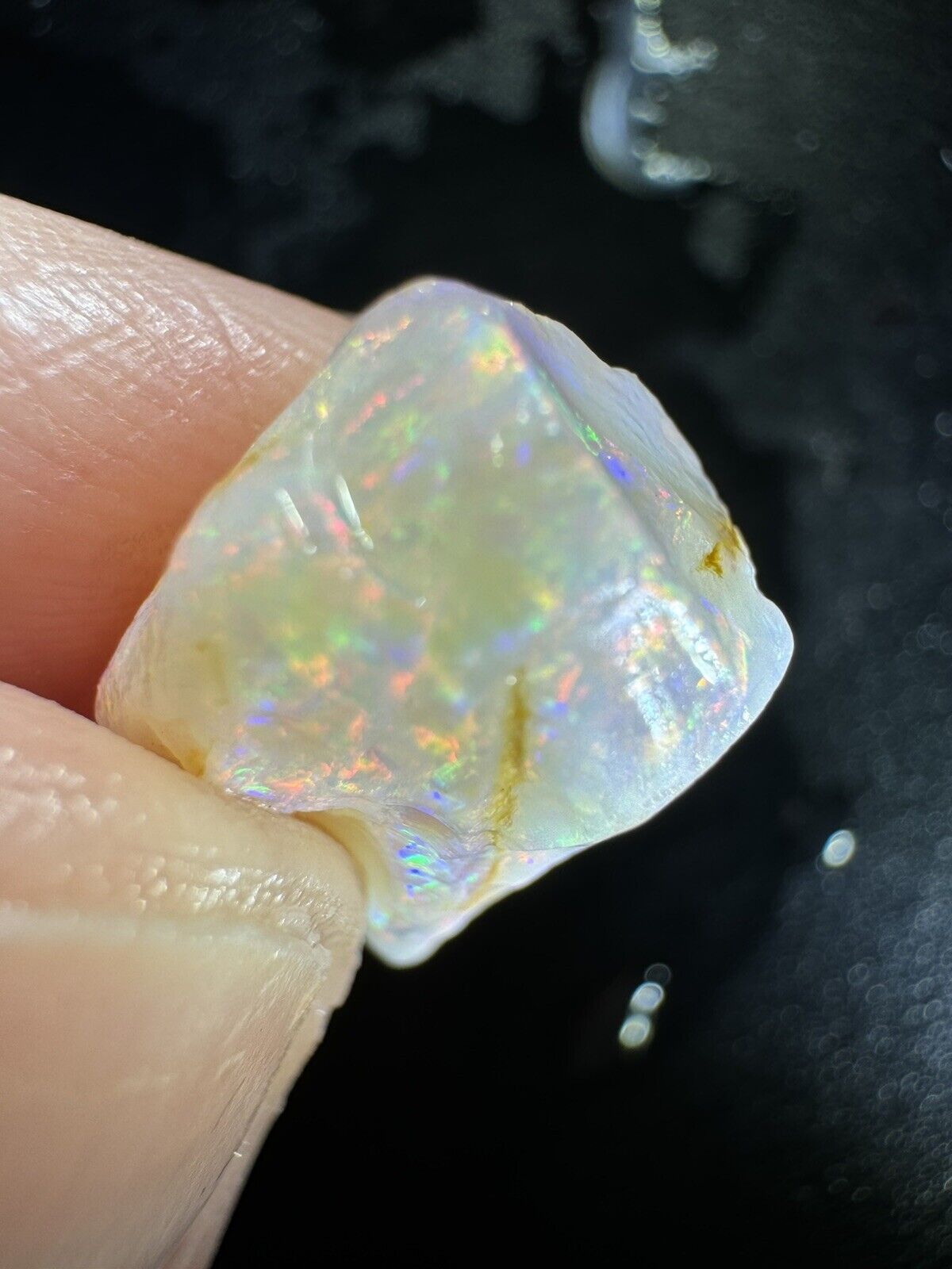 7.8 Carats Solid Rough Coober Pedy Opal Piece with Beautiful Colour B1