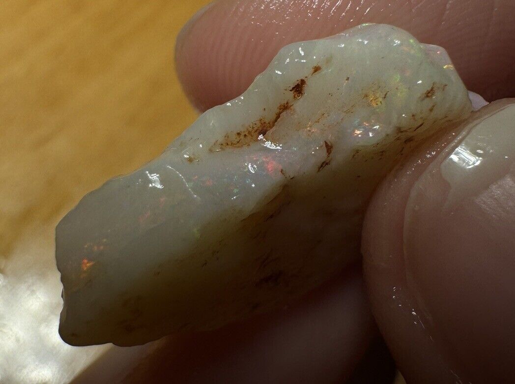 8.6 Carats Solid Rough Coober Pedy Opal Piece with Beautiful Colour B1 shell