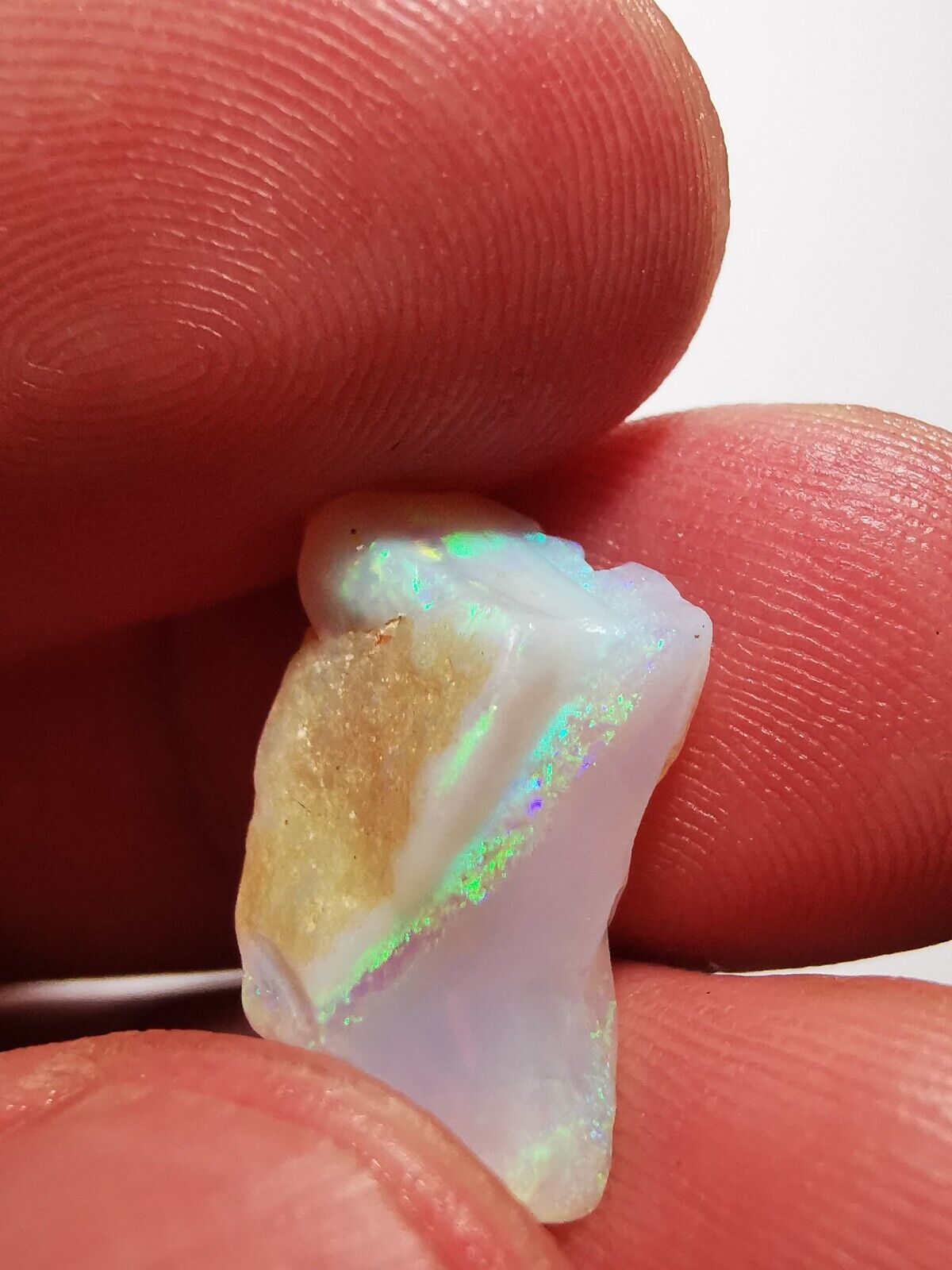 5.9 Carats Solid Rough Coober Pedy Opal Piece with Beautiful Colour B1