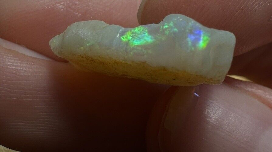 11.3 Carats Solid Rough Coober Pedy Opal Piece with Beautiful Colour B1