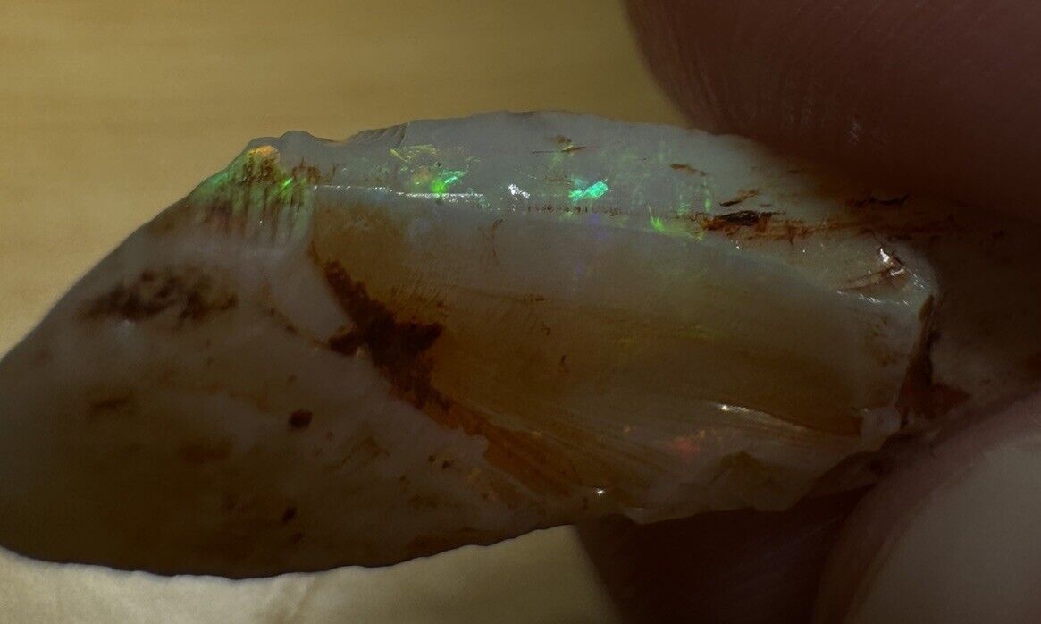 5.7 Carats Solid Rough Coober Pedy Opal Piece with Beautiful Colour C1