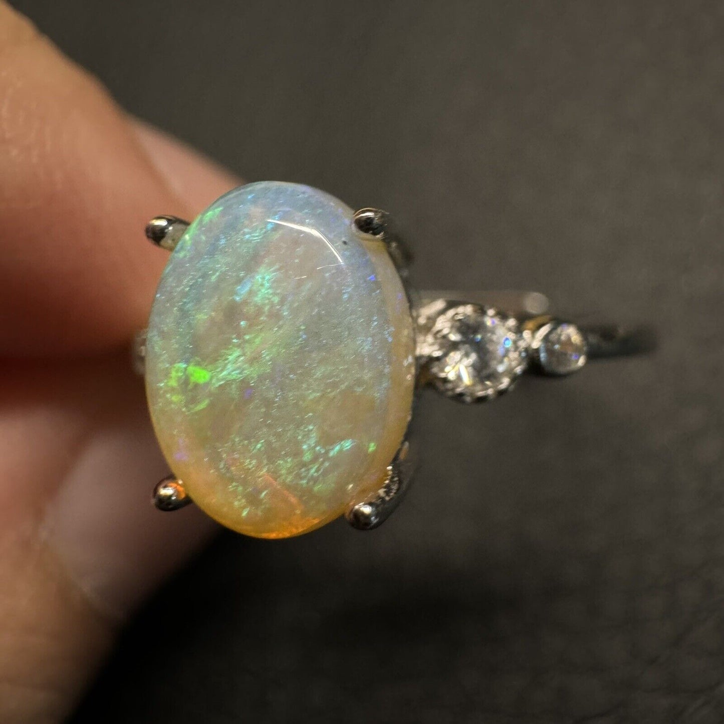 Ring $180 Opal Piece with Beautiful Colour C1-2213